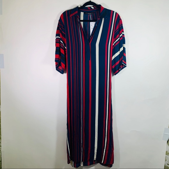 Zara Stripe Shirt Dress New - Picture 4 of 6